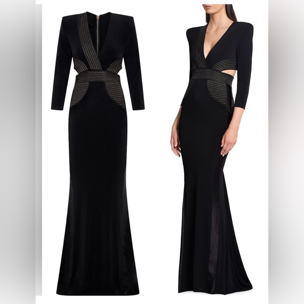 Black cutout formal gown